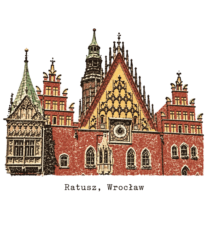 Ratusz we Wrocławiu - to prawdziwa fotografia, nieco przerobiona i wystylizowana AI